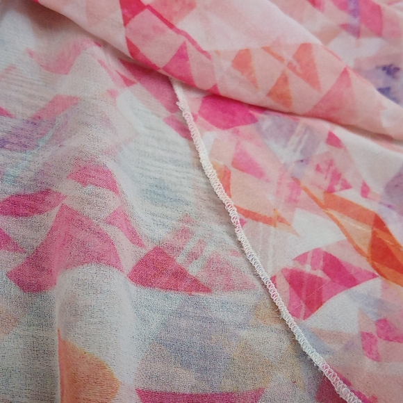 Lightweight Sheer Colorful Patterned Racerback Tank Top - Picture 13 of 13